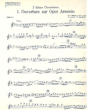 2 kleine Ouvertren fr Streichorchester Violine 3