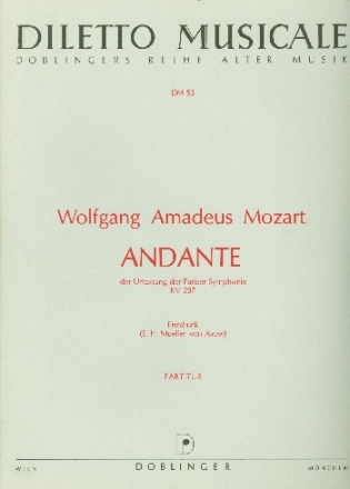 Andante aus Pariser Sinfonie KV297 (Urfassung) f�r Orchester Partitur