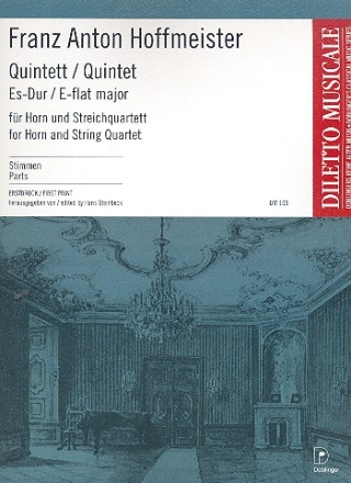 Quintett Es-Dur f�r Horn, 2 Violinen, Viola und Violoncello Stimmen