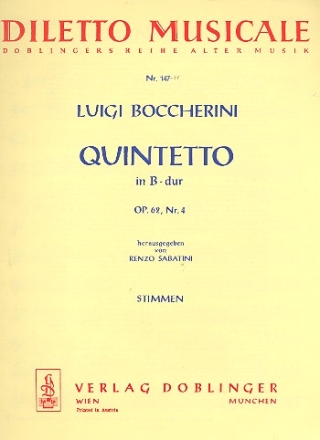 Quintett B-Dur op. 62,4 f�r 2 Violinen, 2 Violren und Violoncello Stimmen