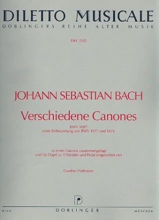 Verschiedene Canones BWV1087 f�r Orgel 4 h�ndig