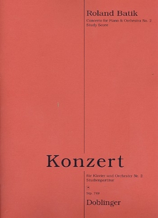 Konzert Nr.2 fr Klavier und Orchester Studienpartitur