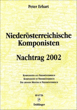 ERHART Peter Nieder�sterreichische Komponisten - Nachtrag 2002