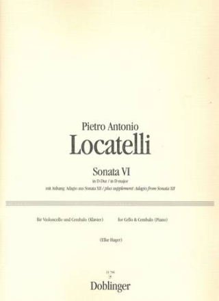 Sonate D-Dur Nr.6  und  Adagio aus Sonate D-Dur Nr.12 fr Violoncello und Cembalo (Klavier)