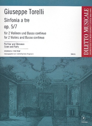 Sinfonia a tre op.5,7 fr 2 Violinen und Bc Partitur und Simmen