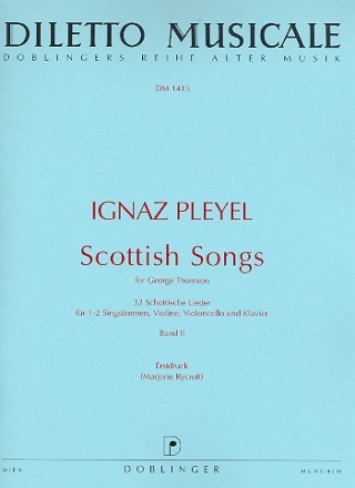 Scottish Songs Band 2 f�r 1-2 Stimmen, Violine, Violoncello und Klavier Stimmen
