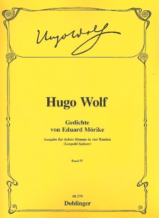 Gedichte von Eduard Mrike Band 4 fr Gesang (tief) und Klavier