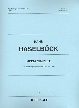 Missa simplex fr gem Chor und Orgel Partitur