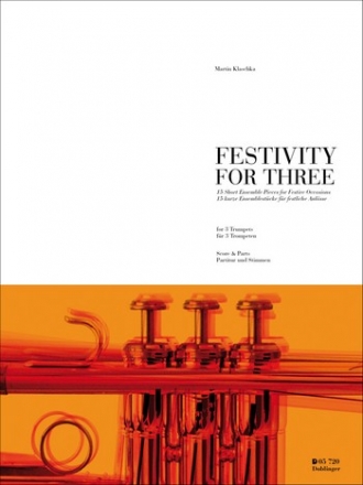 Festivity for three for 3 trumpets score and parts