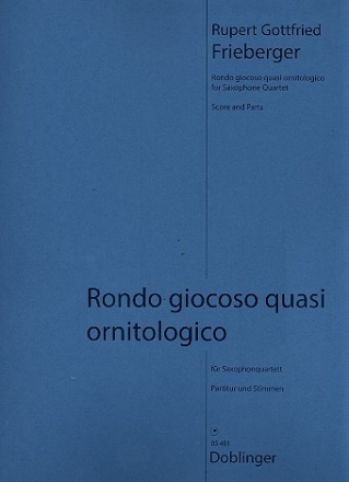 Rondo giocoso quasi ornitologico fr 4 Saxophone (SATBar) Partitur und Stimmen