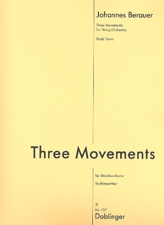 Three Movements fr Streichorchester Studienpartitur
