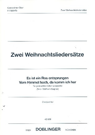 2 Weihnachtsliederstze fr gem Chor a cappella Partitur