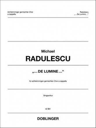 De lumine fr gem Chor a cappella Partitur