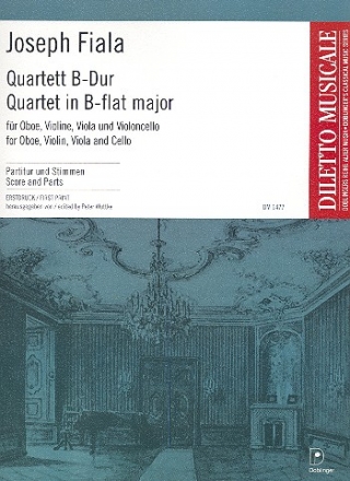 Quartett B-Dur fr Oboe, Violine, Viola und Violoncello Partitur und Stimmen