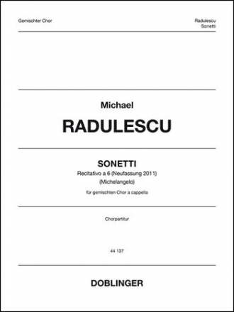 DOBL44137 Sonetti (Neufassung 2011) Recitativo a 6 - fr gem Chor a cappella Partitur