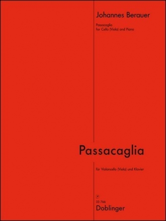 Passacaglia fr Violoncello (Viola) und Klavier
