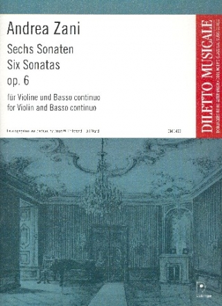 6 Sonaten op.6 fr Violine und Bc Partitur und Stimmen (Bc ausgesetzt)