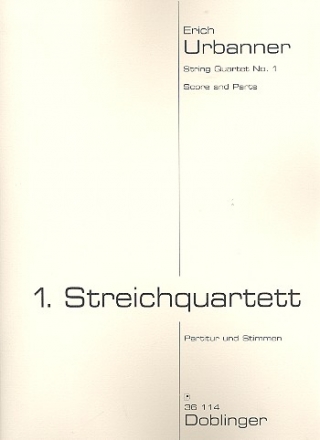 Streichquartett Nr.1 fr 2 Violinen, Viola und Violoncello Partitur und Stimmen