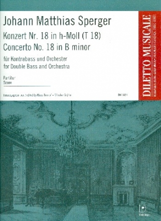 Konzert h-Moll Nr.18 T18 fr Kontrabass und Orchester Partitur