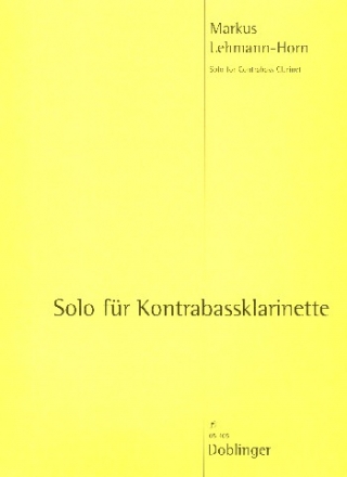 Solo f�r Kontrabassklarinette
