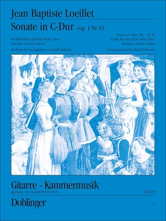 Sonate in C-Dur op.1 Nr.6 f�r Altblockfl�te (Querfl�te, Violine, Oboe) und Bc (Gitarre) Stimmen