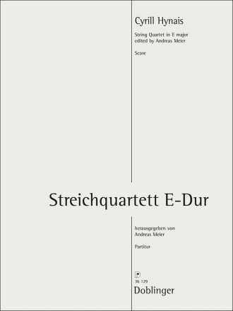Streichquartett E-Dur (1895) f�r Streicher Partitur