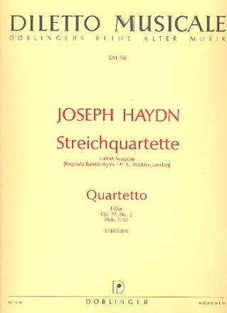 Streichquartett F-Dur op.77,2 Hob.III:82  Stimmen