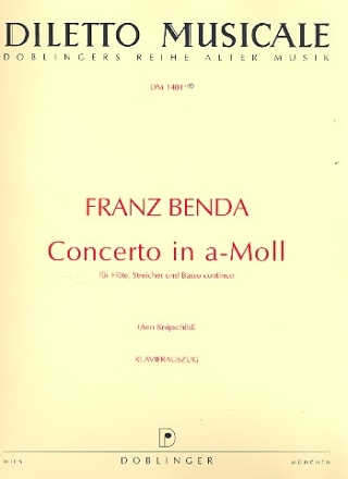 Konzert a-Moll fr Flte, Streicher und Bc fr Flte, Streicher und Bc Flte und Klavier