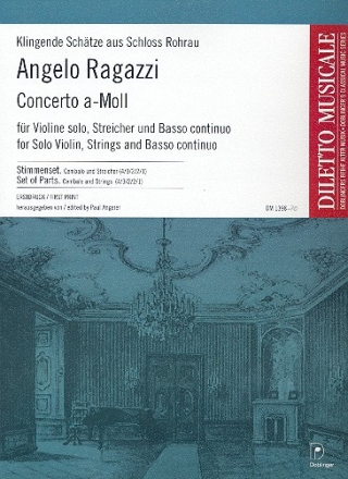 Konzert a-Moll fr Violine, Streicher und Bc Stimmenset (Cembalo und 14-3-2-2-1)