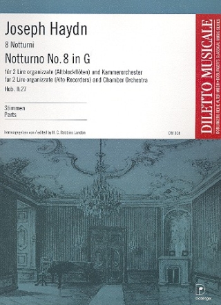 Notturno G-Dur Nr.8 Hob.II:27 f�r 2 Liren (Altblockfl�ten) und Kammerorchester Stimmensatz