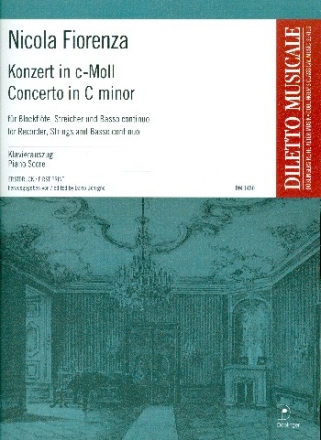 Konzert c-Moll  fr Blockflte, Streicher und Bc fr Altblockflte und Klavier