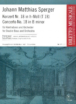 Konzert h-Moll Nr.18 T18 fr Kontrabass und Orchester Stimmensatz (Streicher 4-3-2-2-1)