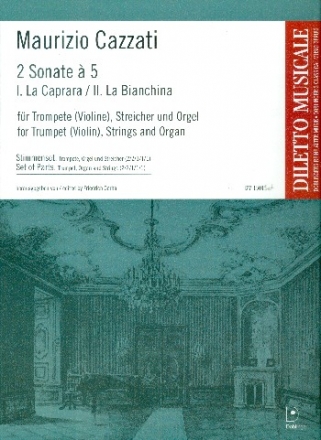 2 Sonate a 5 fr Trompete (Violine), Streicher und Orgel Stimmensatz (Streicher 2-2-1-1-1)