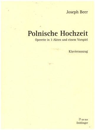 Polnische Hochzeit  Klavierauszug