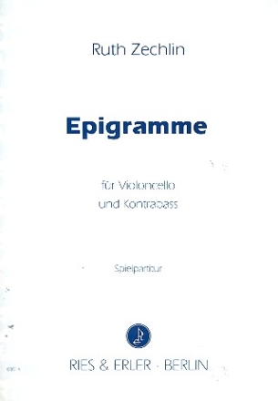 Epigramme fr Violoncello und Kontrabass