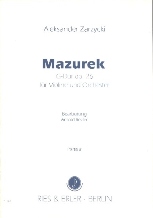 Mazurek G-dur op.26 fr Violine und Orchester Partitur