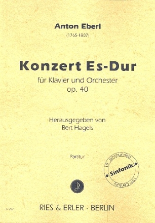 Konzert Es-Dur op.40 fr Klavier und Orchester Partitur