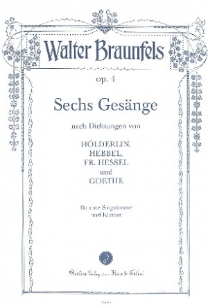 6 Gesnge op.4 fr Gesang und Klavier