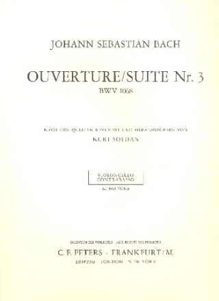 Ouvertre D-Dur Nr.3 BWV1068 fr Orchester Violoncello/Kontrabass