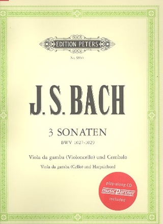 3 Sonaten BWV1027-1029 (+CD) fr Viola da gamba (Violoncello) und Bc Stimmen