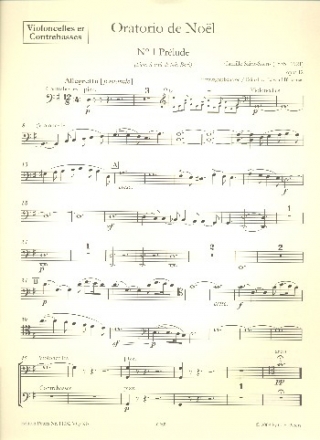 Oratorio de Nol op.12 fr Soli, gem Chor und Orchester Violoncello/Kontrabass