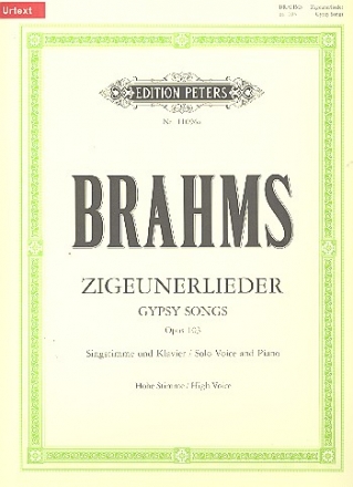 Zigeunerlieder op.103 fr Gesang (hoch) und Klavier (en/dt)
