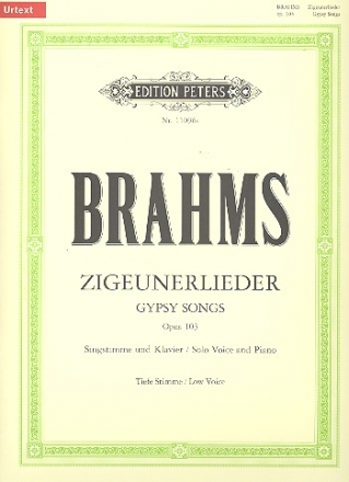 Zigeunerlieder op.103 fr Gesang (tief) und Klavier (en/dt)