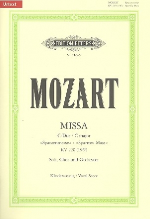 Messe C-Dur KV220 (KV196b) fr Soli, gem Chor und Orchester Klavierauszug
