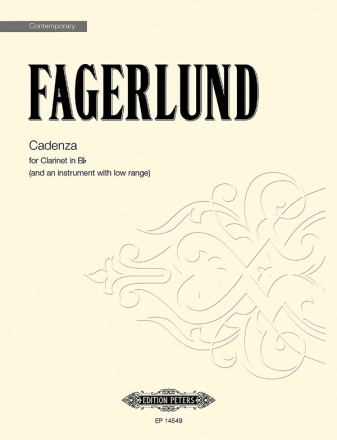 Cadenza for clarinet in Bb (and an instrument with low range) score
