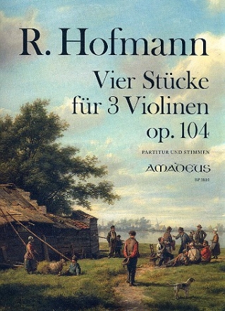 4 Stcke op.104 fr 3 Violinen Partitur und Stimmen