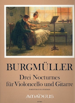 3 Nocturnes  fr Violoncello und Gitarre Partitur und Stimmen