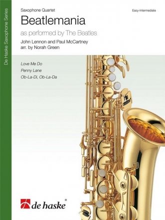 Beatlemania for saxophone quartet (easy-intermediate) score and parts