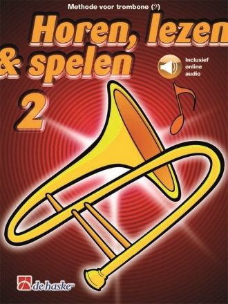 Horen lezen & spelen vol.2 (+Online Audio) voor trombone (bassleutel) (nl)