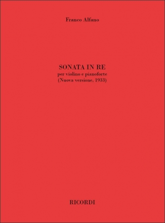 Sonata in Re (Nuoa versione, 1933) per violino e pianoforte
